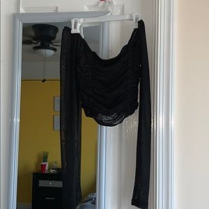 black mesh top👚